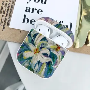 Lilies Airpods 2 Case (Hard Shell, White)