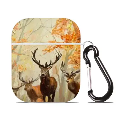 Deer Family In An Autumn Forest Airpods 2 Case (Hard Shell, White)