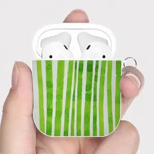 Green Lines Airpods 2 Case (Hard Shell, White)