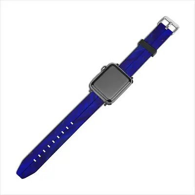 Centrifugal Blue Circles Attached Yellow iWatch Classic Strap (Multi-Size)