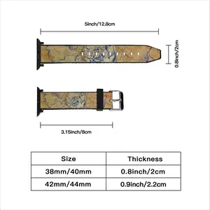 Peony In Gold iWatch Classic Strap (Multi-Size)