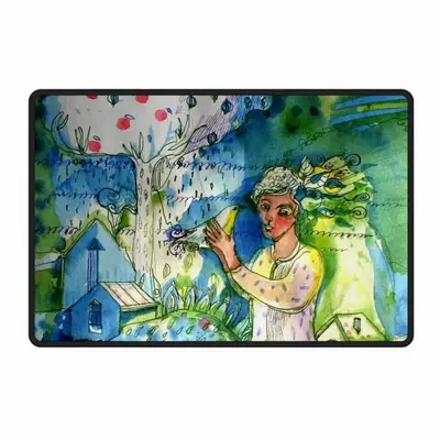 Boy With Bird Polyester Mats (Black Side)