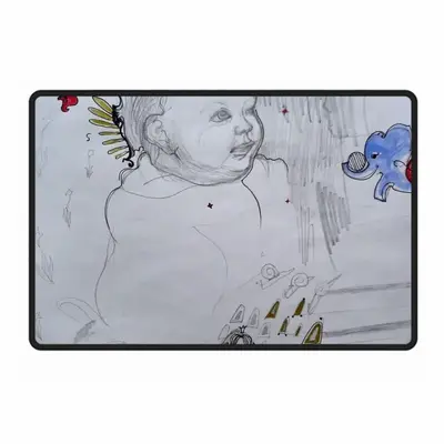 Baby - Drawing Pencil Polyester Mats (Black Side)