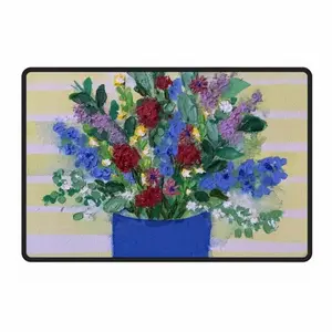 Blue Vase Polyester Mats (Black Side)