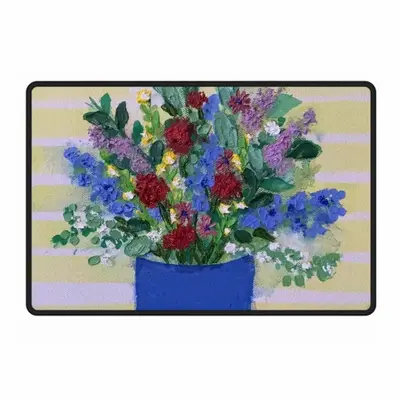 Blue Vase Polyester Mats (Black Side)