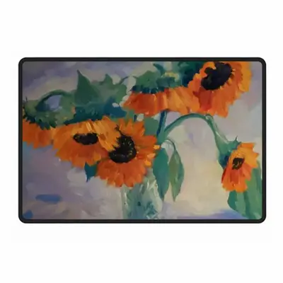 Sunflowers Polyester Mats (Black Side)