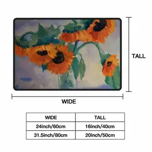 Sunflowers Polyester Mats (Black Side)