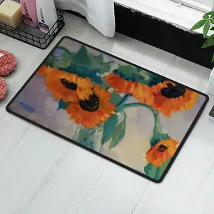 Sunflowers Polyester Mats (Black Side)