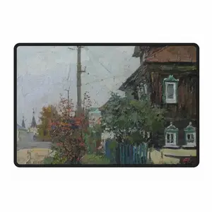 Autumn In Krasnoe On The Volga Polyester Mats (Black Side)