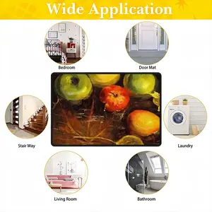 Floating Apples Polyester Mats (Black Side)