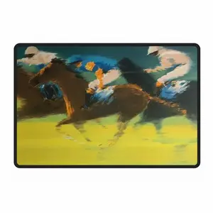 Racing Horses Polyester Mats (Black Side)