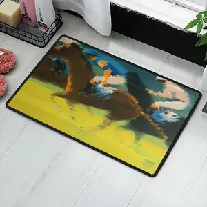 Racing Horses Polyester Mats (Black Side)