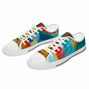 Men Burning Flame Retro Canvas Shoes