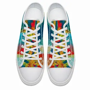 Men Burning Flame Retro Canvas Shoes