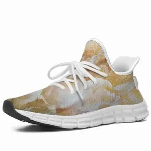 Men Gold Flower Woven Training Shoes