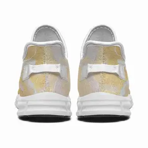 Men Gold Flower Woven Training Shoes