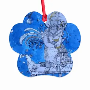 Drawing Ink - Blue Diva Cloud Pendant (Aluminum)