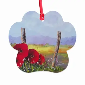 Fence Poppies Cloud Pendant (Aluminum)