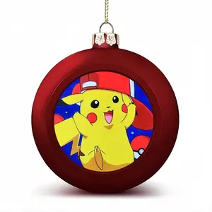 Pokemon Go - Pikachu Paint Street Art Cartoons Comics Fantasy Japan Christmas Ball (Big)