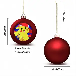 Pokemon Go - Pikachu Paint Street Art Cartoons Comics Fantasy Japan Christmas Ball (Big)