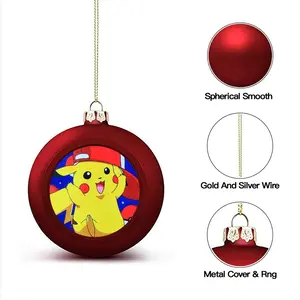 Pokemon Go - Pikachu Paint Street Art Cartoons Comics Fantasy Japan Christmas Ball (Big)