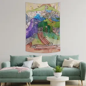 The Lee - Drawing Wall Tapestry (Multi-Size, Vertical)