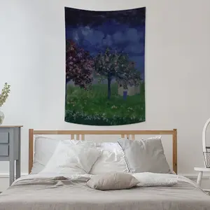 Memory Of A Village Of Long Ago Wall Tapestry (Multi-Size, Vertical)