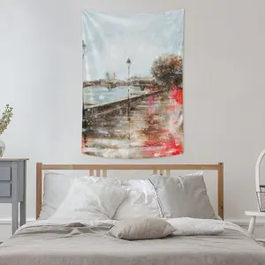 Afternoon In Paris Wall Tapestry (Multi-Size, Vertical)