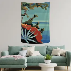 On The French Riviera Near Frejus Wall Tapestry (Multi-Size, Vertical)