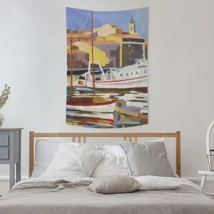 Sète The Navy Wall Tapestry (Multi-Size, Vertical)