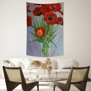 Tulips Wall Tapestry (Multi-Size, Vertical)