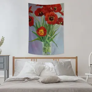 Tulips Wall Tapestry (Multi-Size, Vertical)