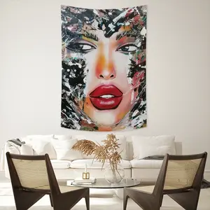 Cherry Lips Wall Tapestry (Multi-Size, Vertical)