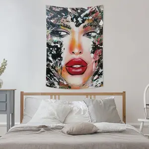 Cherry Lips Wall Tapestry (Multi-Size, Vertical)