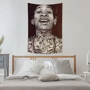 Wiz Khalifa Portrait Wall Tapestry (Multi-Size, Vertical)