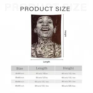 Wiz Khalifa Portrait Wall Tapestry (Multi-Size, Vertical)