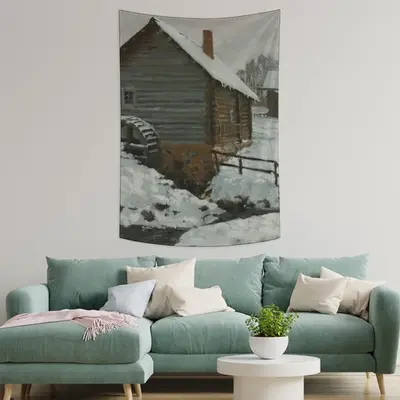 Old Mill Wall Tapestry (Multi-Size, Vertical)