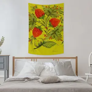 Raspberry Wall Tapestry (Multi-Size, Vertical)