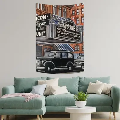 #2Nd Avenue Theater New York City Wall Tapestry (Multi-Size, Vertical)