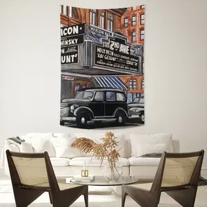 #2Nd Avenue Theater New York City Wall Tapestry (Multi-Size, Vertical)