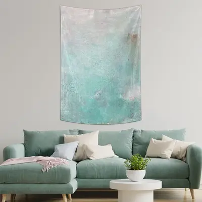 Turquoise Blue Window Wall Tapestry (Multi-Size, Vertical)