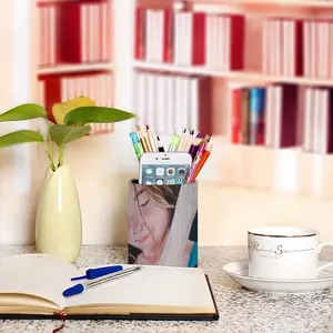 A Girl With A Goose Pen Holder (Round)