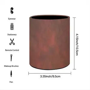 Burnt Red Clouds Pen Holder (Round)