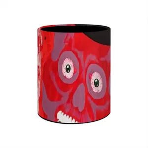 Buenos Dias Amigo - Red Skull Dead Halloween Mexico Muertos Calavera Catrina Pen Holder (Round)