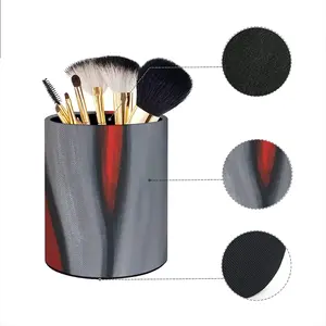 Red Flower Pen Holder (Round)