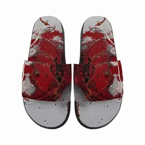 Men Basic Red Slip On Slippers