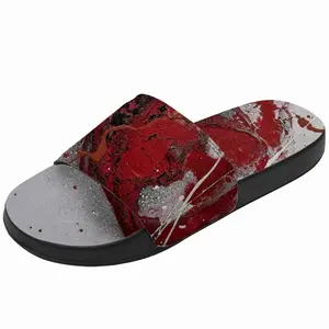 Men Basic Red Slip On Slippers