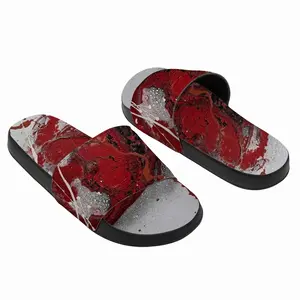 Men Basic Red Slip On Slippers