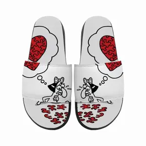 Men Love Puzzle Slip On Slippers