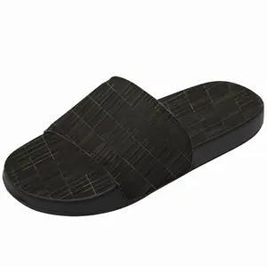 Men Black Pencil Slip On Slippers